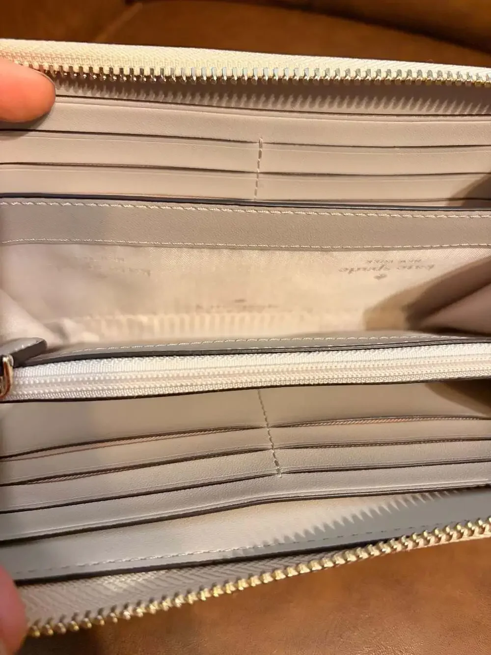 Kate Spade Boxed Large Continental Wallet in Gold Glitter
